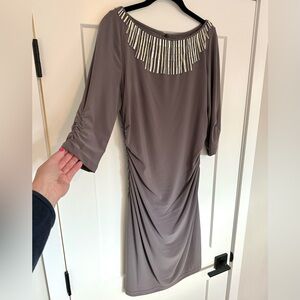 Adrianna Papell | Women’s Grey Cocktail Dress | Size 12
